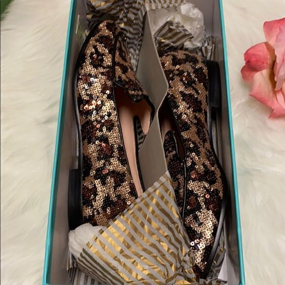 Kate Spade Caty Loafer Leopard Print Sequin Cat - Picture 9 of 9